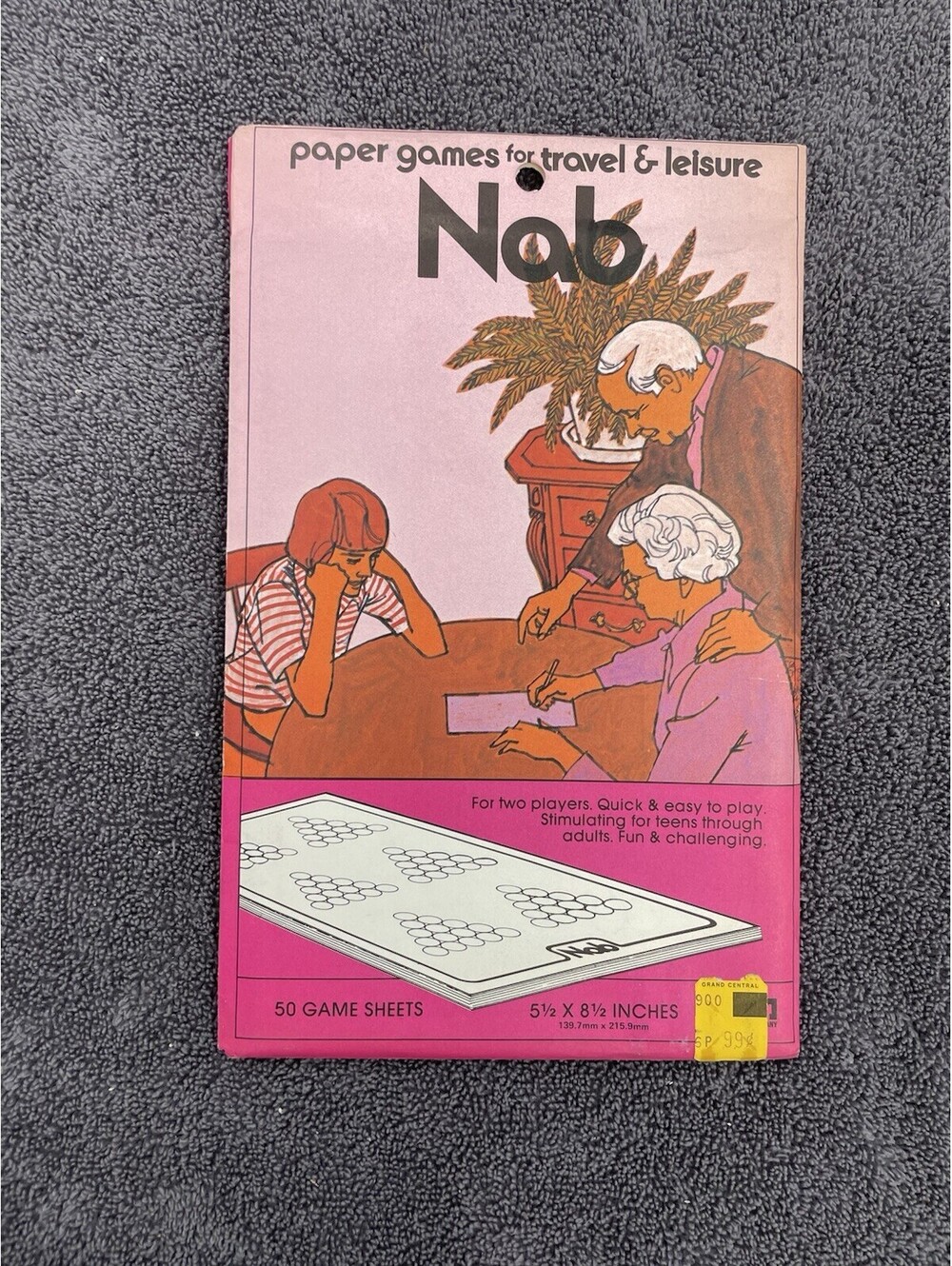 SEALED Nab, Paper Games For Travel And Leisure, 3M 1974 Vintage Game